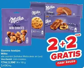 Carrefour Gamma koekjes Milka aanbieding