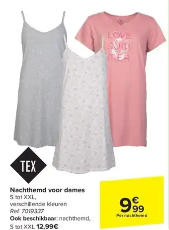 Carrefour Nachthemd voor dames aanbieding