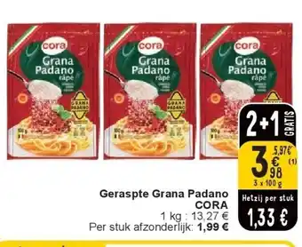 Cora Geraspte Grana Padano CORA aanbieding