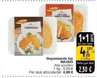 Cora Gepaneerde kip MAISKI aanbieding