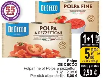 Cora Polpa DE CECCO aanbieding