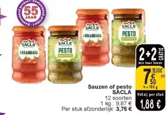 Cora Sauzen of pesto SACLA aanbieding