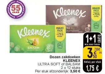 Cora Dozen zakdoeken KLEENEX aanbieding