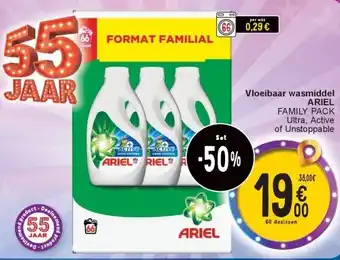 Cora Vloeibaar wasmiddel ARIEL aanbieding