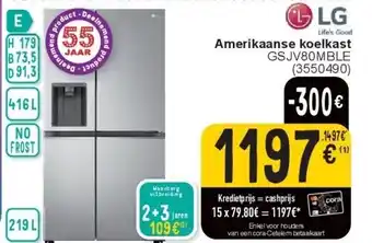 Cora Amerikaanse koelkast aanbieding
