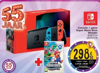 Cora Console + game Super Mario Bros Wonder aanbieding
