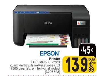 Cora Printer ECOTANK ET-2811 aanbieding