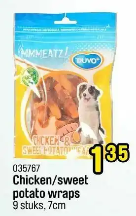 Chicken-sweet potato wraps