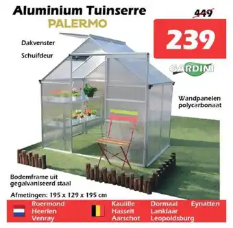 Aluminium Tuinserre PALERMO