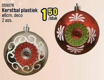 Happyland Kerstbal plastiek aanbieding