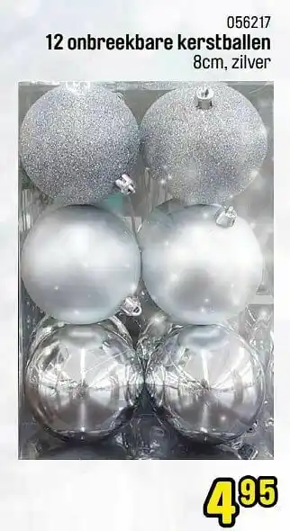 Happyland 12 onbreekbare kerstballen aanbieding