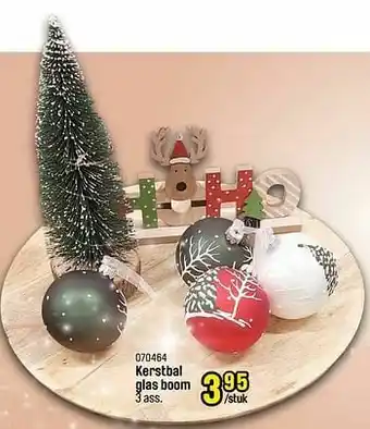 Happyland Kerstbal glas boom aanbieding
