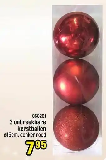 Happyland 3 onbreekbare kerstballen aanbieding