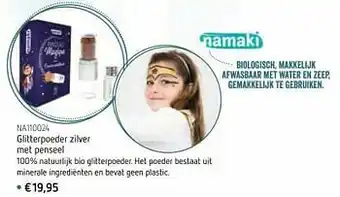 Glitterpoeder zilver met penseel