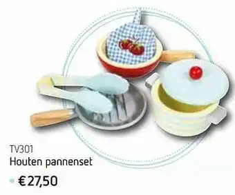 Houten pannenset