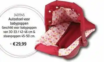 Autostoel voor babypoppen