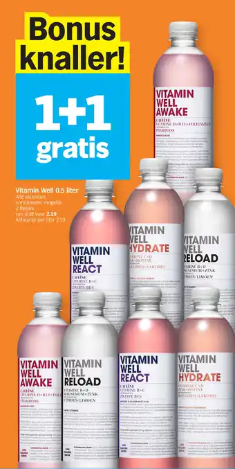 Albert Heijn Vitamin Well 0.5 liter aanbieding
