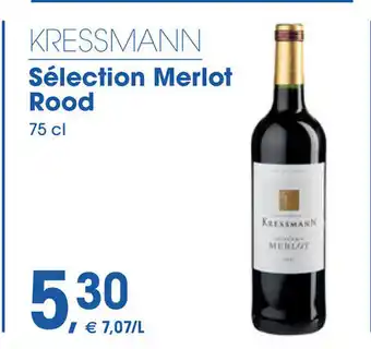 Prik en Tik KRESSMANN Sélection Merlot Rood 75 cl aanbieding