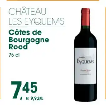 Prik en Tik CHÂTEAU LES EYQUEMS Côtes de Bourgogne Rood 75 cl aanbieding