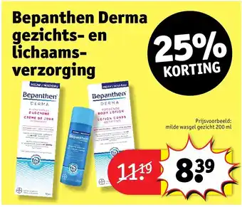 Kruidvat Bepanthen Derma gezichts- en lichaamsverzorging aanbieding