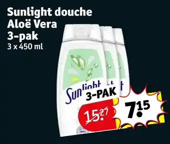 Kruidvat Sunlight douche Aloë Vera 3 x 450mL aanbieding