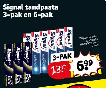 Kruidvat Signal tandpasta 3 pak en 6 pak aanbieding