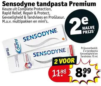 Kruidvat Sensodyne Tandpasta Premium aanbieding