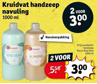 Kruidvat Handzeep Navuling 1000mL aanbieding