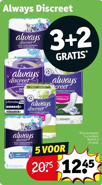 Kruidvat Always Discreet aanbieding