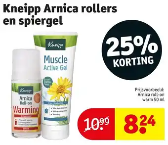 Kruidvat Kneipp Arnica rollers en spiergel aanbieding