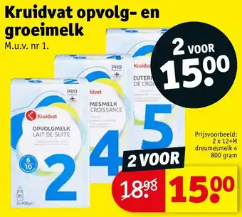 Kruidvat Opvolg- en Groeimelk aanbieding