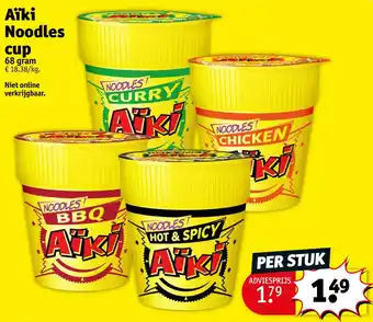 Kruidvat Aiki Noodles cup 68 gram aanbieding