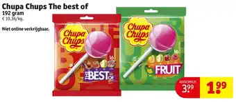 Kruidvat Chupa Chups The best of 192 gram aanbieding