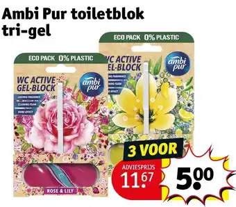 Kruidvat Ambi Pur toiletblok tri-gel aanbieding