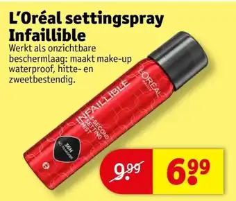 Kruidvat L’Oréal settingspray Infaillible aanbieding