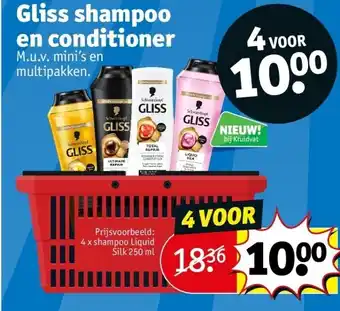 Kruidvat Gliss shampoo en conditioner aanbieding