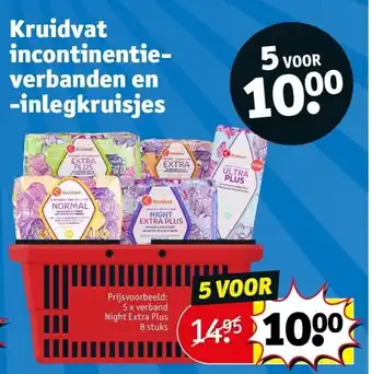 Kruidvat Kruidvat incontinentieverbanden en -inlegkruisjes aanbieding