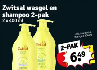 Kruidvat Zwitsal wasgel en shampoo 2-pak aanbieding