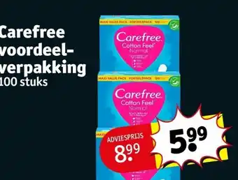 Kruidvat Carefree voordeelverpakking aanbieding