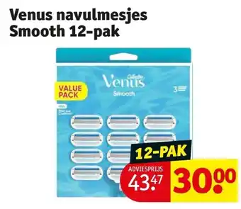 Kruidvat Venus navulmesjes Smooth 12-pak aanbieding