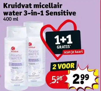 Kruidvat Kruidvat micellair water 3-in-1 Sensitive aanbieding