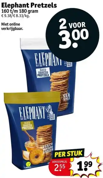 Kruidvat Elephant Pretzels aanbieding