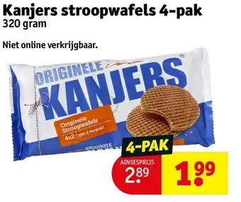 Kruidvat Kanjers stroopwafels 4-pak aanbieding