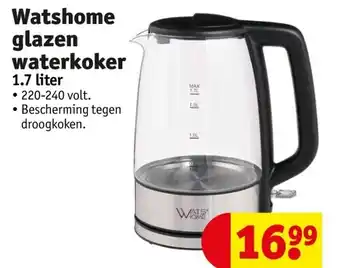 Kruidvat Watshome glazen waterkoker aanbieding