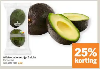 Albert Heijn AH Avocado eetrijp 2 stuks aanbieding