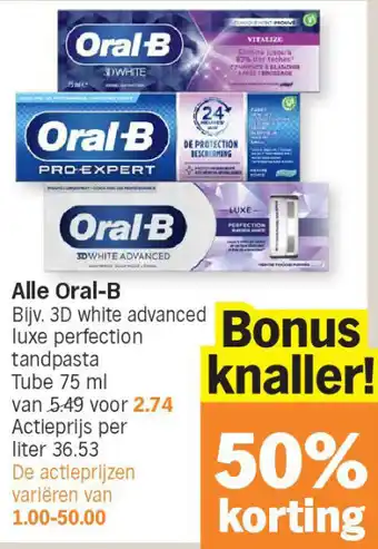 Albert Heijn Alle Oral-B aanbieding