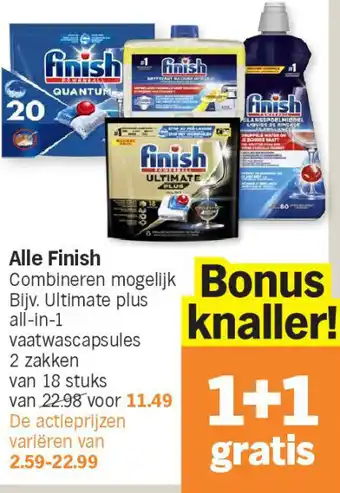 Albert Heijn Alle Finish aanbieding