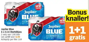 Albert Heijn Jupiler Blue 6 x 0.33 literblikjes aanbieding