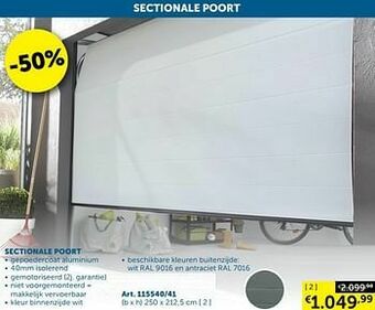Zelfbouwmarkt Sectionale poort aanbieding