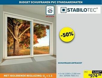 Zelfbouwmarkt Schuifraam antraciet aanbieding